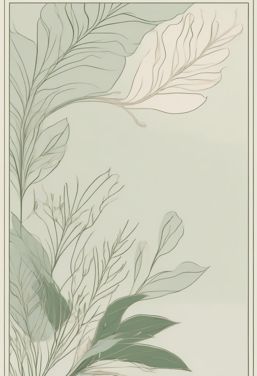 Botanical frame wall art with a quiet centre for text
